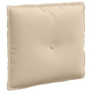 vidaXL Cuscino per Schiena Crema 50 x 45 cm Tessuto in Microfibra