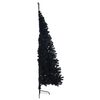 vidaXL Albero di Natale artificiale con luci integrate Nero 210 cm PVC