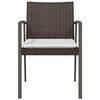 vidaXL Sedie Giardino con Cuscini 6pz Marroni 56,5x57x83 cm Polyrattan
