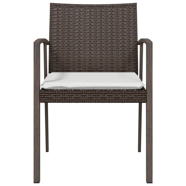 vidaXL Sedie Giardino con Cuscini 6pz Marroni 56,5x57x83 cm Polyrattan