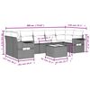 vidaXL Set Divano da Giardino 8 pz con Cuscini Beige in Polyrattan