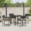 vidaXL Set da Pranzo per Giardino 5 pcs Grigio polyrattan