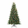 vidaXL Albero di Natale Artificiale con Rami Pieghevoli Verde 240 cm