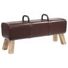 vidaXL panchina Marrone Scuro 110 x 30 x 45 cm Pelle Vera
