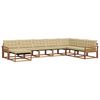 vidaXL Set di divani da esterno 8 pz Naturale e Beige