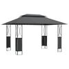 vidaXL Gazebo con Tetto Antracite 400x300x270 cm Acciaio