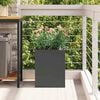 vidaXL Vaso da giardino Nero 32 x 32 x 40 cm Acciaio laminato a freddo