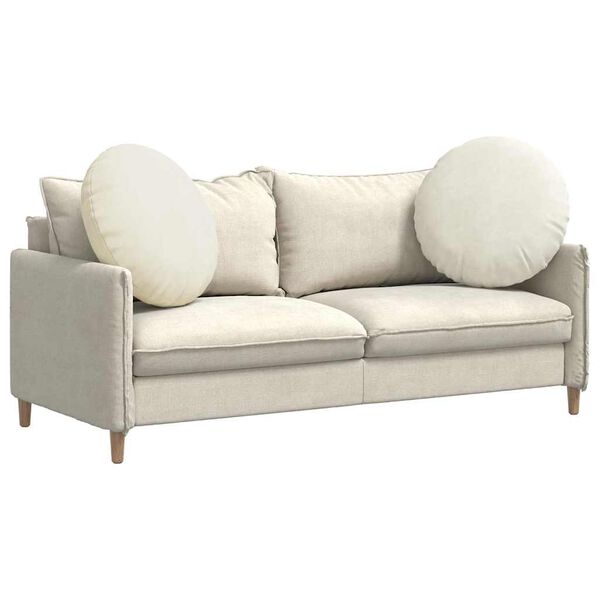 vidaXL Cuscini per Seduta 2 pcs Crema Ø80 x 29 cm Velluto