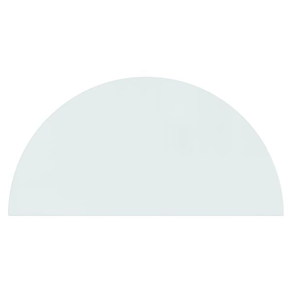 vidaXL Lastra in Vetro per Caminetto Semicircolare 1000x500 mm