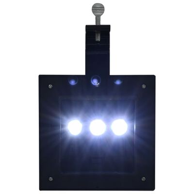 vidaXL Lampade Solari da Esterno 12 pz LED Quadrate 12 cm Nere