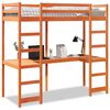 vidaXL Giroletto Soppalco senza Materasso Marrone Cera 80x200cm Pino