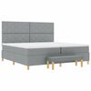 vidaXL Letto a molle con materasso Grigio chiaro 200 x 200 cm Tessuto