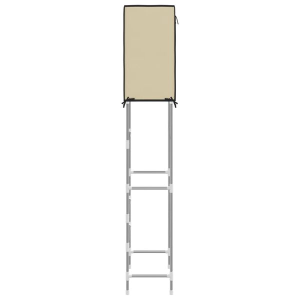 vidaXL Rastrelliera per Bagno a 2 Livelli Crema 56x30x170 cm Ferro