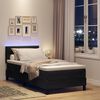 vidaXL Letto a Sorgente LED con materasso Nero 90 x 190 cm Velluto