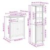 vidaXL Set Mobili da Bagno 4 pz BODO Bianco in Legno Massello di Pino
