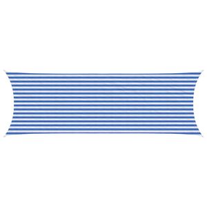 vidaXL Telo Ombra Blu e Bianco 2 x 6 m HDPE