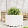 vidaXL Fioriera da Giardino Bianca 60x60x49,5cm Legno Massello di Pino