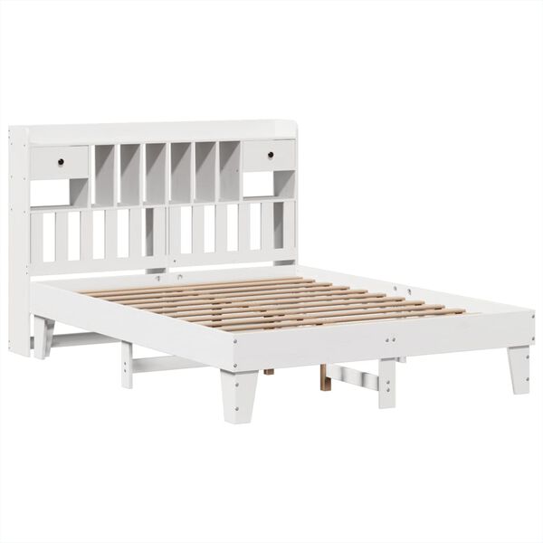 vidaXL Letto senza Materasso Bianco 160x200 cm Legno Massello di Pino
