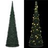 vidaXL Albero di Natale Artificiale Apribile Preilluminato Verde 210cm