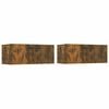vidaXL Mobili TV 2 pz Rovere Fumo 80x30x30 cm Legno Multistrato