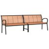vidaXL Panca Giardino Marrone 231cm Legno e Acciaio Verniciato Polvere