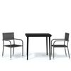 vidaXL Set Mobili da Pranzo per Giardino 3 pz Grigio