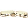 vidaXL Set di divani da esterno 9 pz Bianco e Crema
