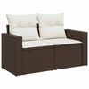 vidaXL Set Divani da Giardino 7 pz con Cuscini Marrone in Polyrattan