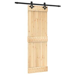 vidaXL Porta scorrevole Naturale e Nero 70 x 210 cm