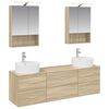 vidaXL Set di mobili per il bagno 5 pz Rovere Sonoma