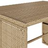 vidaXL Set da Pranzo da Giardino 3 pz con Cuscini Beige in Polyrattan