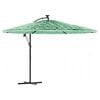 vidaXL Ombrellone da Giardino con Palo in Acciaio Verde 269x269x235 cm