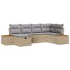 vidaXL Set Divano da Giardino 6 pz Beige polyrattan