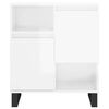 vidaXL Credenza Bianco Lucido 60x35x70 cm in Legno Multistrato