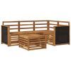 vidaXL Set di divani da esterno 5 pz Naturale Poliestere
