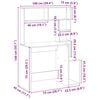 vidaXL Scrivania Mensole Legno Vecchio 100x45x140 cm Legno Multistrato