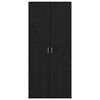 vidaXL Credenza Rovere nero 80 x 39 x 178 cm Legno multistrato