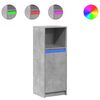 vidaXL Credenza con LED Grigio Cemento 38x34x100 cm Legno Multistrato