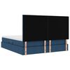 vidaXL Letto con luci a strisce a LED Blu 180 x 200 cm Tessuto