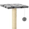 vidaXL Albero per Gatti e Tiragraffi Sisal 65 cm Zampe Stampate Grigio