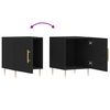 vidaXL Comodino Nero 40x40x50 cm in Legno Multistrato