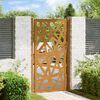 vidaXL Cancello da giardino 100x200 cm in acciaio corten design leggero