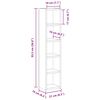 vidaXL Scaffali Porta CD 2 pz Bianco Lucido 21x16x93,5 cm Multistrato