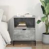 vidaXL Armadio da Notte con cassetto Grigio cemento 49 x 36 x 61 cm