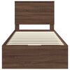 vidaXL Struttura del letto con cassetto Rovere Marrone 90 x 190 cm
