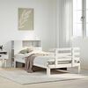 vidaXL Letto Libreria senza Materasso Bianco 90x190 cm Massello Pino