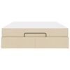 vidaXL Struttura letto con materasso con materasso 2 pcs Crema Tessuto