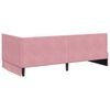 vidaXL Cornice del letto ad angolo Rosa 100 cm x 200 cm Velluto