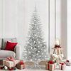 vidaXL Albero di Natale con 300 LED con supporto Argento 210 cm PET