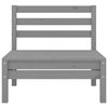 vidaXL Set Divani da Giardino 7 pz Grigio in Legno Massello di Pino